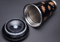 土直漆器×サーモマグ　漆モバイルタンブラー | URUSHI MOBILE TUMBLER 宝尽くし 黒