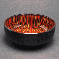 丸嘉小坂漆器店　百色 | hyakushiki 蕾 クリスタルボウルL(黒赤)