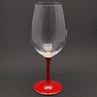 山久漆工　JAPAN Glass(赤ワイングラス/朱漆 天縁金蒔絵)