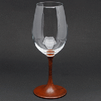山久漆工　JAPAN Glass(白ワイングラス/拭き漆)