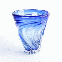 ガラス工房清天　Sモールグラス(青)