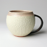御茶碗屋つきの虫　ラウンドマグカップ 染貫(紅)