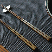 土直漆器　一文字箸 青海波 金&銀　/夫婦セット