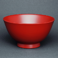 佐々木暢子　あさがお飯椀(朱)