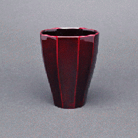 塗師一富　玉虫塗 面取細口杯
