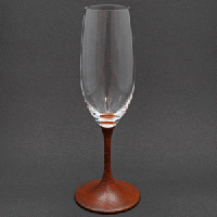 山久漆工　JAPAN Glass(シャンパングラス/拭き漆)
