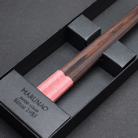 マルナオ　上八角箸(WPC+黒檀/赤)