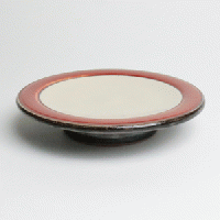 健陶藝　4寸皿 (赤)