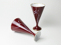 香蘭社　ベネチアンレッド ペアワインカップ