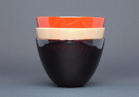 土直漆器　堅牢 欅スープ椀　3色セット(溜・洗朱・白)