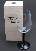 山久漆工　JAPAN Glass(白ワイングラス/溜漆)