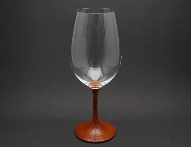 山久漆工　JAPAN Glass(赤ワイングラス/拭き漆)