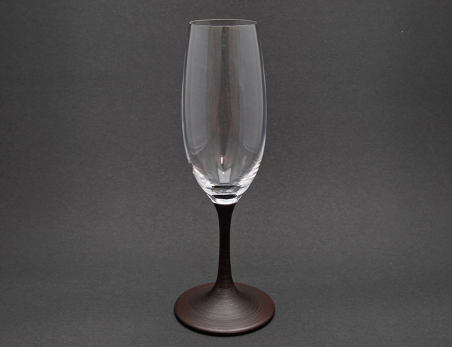 山久漆工　JAPAN Glass(シャンパングラス/とぎかすり)