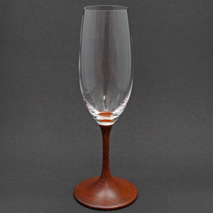 山久漆工　JAPAN Glass(シャンパングラス/拭き漆)