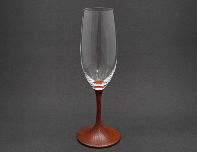 山久漆工　JAPAN Glass(シャンパングラス/拭き漆)