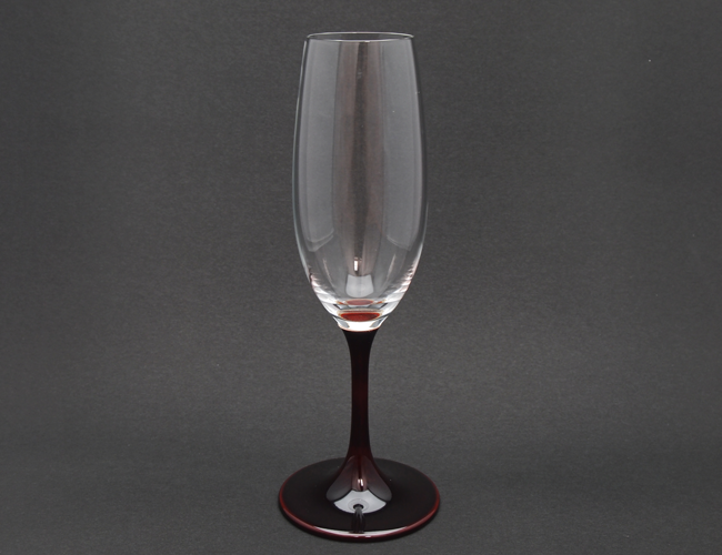 山久漆工　JAPAN Glass(シャンパングラス/溜漆)
