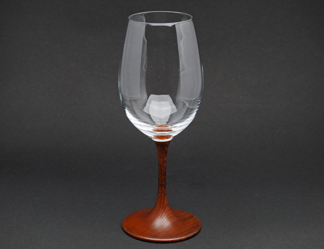 山久漆工　JAPAN Glass(白ワイングラス/拭き漆)