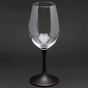 山久漆工　JAPAN Glass(白ワイングラス/とぎかすり)
