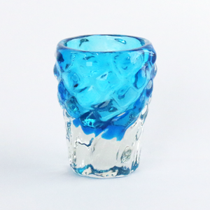 ガラス工房清天　みなもショットグラス (水色)