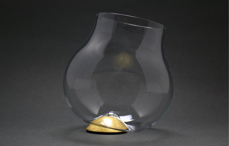 四津川製作所　喜泉 KISEN Wine glass AROWIRL Burgundy_GOLD