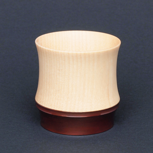 四津川製作所　喜泉 KISEN Guinomi Sake Cup BAMBOO (BENGARA RED)