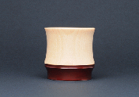 四津川製作所　喜泉 KISEN Guinomi Sake Cup BAMBOO (BENGARA RED)