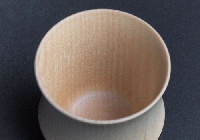 四津川製作所　喜泉 KISEN Guinomi Sake Cup BAMBOO (BENGARA RED)