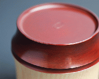 四津川製作所　喜泉 KISEN Guinomi Sake Cup BAMBOO (BENGARA RED)