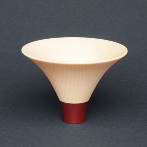 四津川製作所　喜泉 KISEN Guinomi Sake Cup FUJI (BENGARA RED)