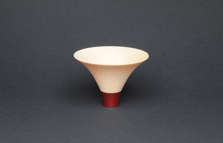 四津川製作所　喜泉 KISEN Guinomi Sake Cup FUJI (BENGARA RED)