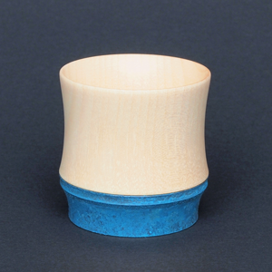 四津川製作所　喜泉 KISEN Guinomi Sake Cup BAMBOO (TURQUOISE BLUE)