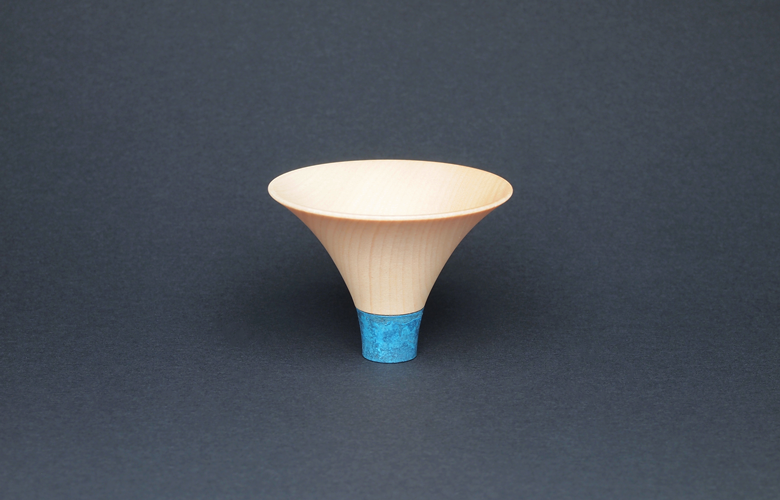 四津川製作所　喜泉 KISEN Guinomi Sake Cup FUJI (TURQUOISE BLUE)