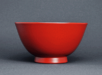 佐々木暢子　あさがお飯椀(朱)