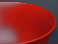 佐々木暢子　あさがお飯椀(朱)