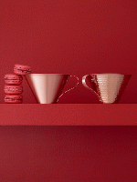織田幸銅器　RED&WHITE　アイスコーヒーカップ(マット)