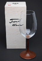 山久漆工　JAPAN Glass(白ワイングラス/拭き漆)