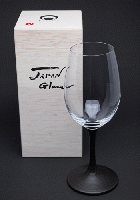山久漆工　JAPAN Glass(白ワイングラス/とぎかすり)